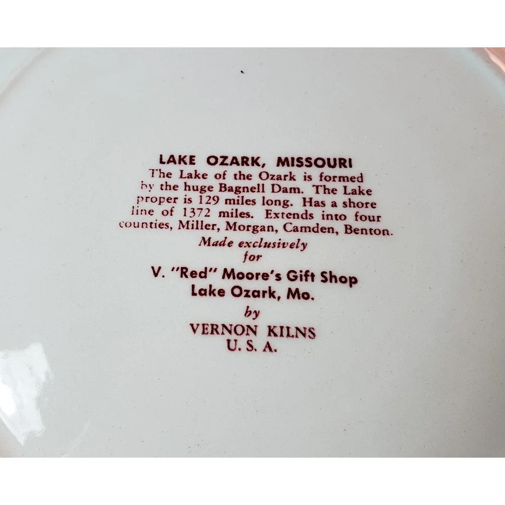 Historic State of Missouri Collector Plate by Vernon Kilns
